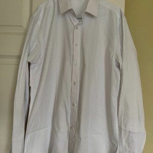 Men's White Button Down Dress Shirt